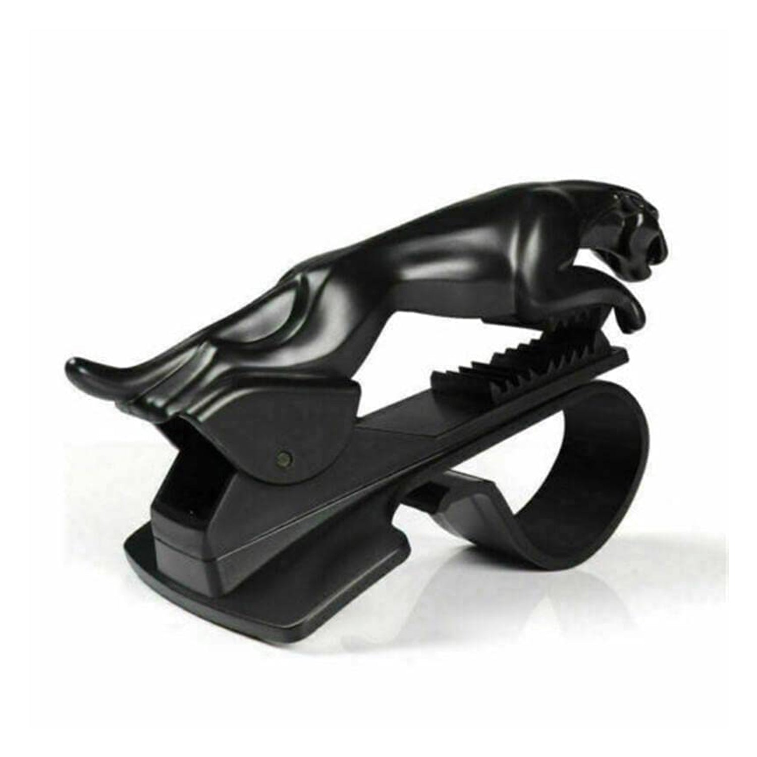 Plastic phone clip with a jaguar pattern Plastic phone clip with a jaguar pattern